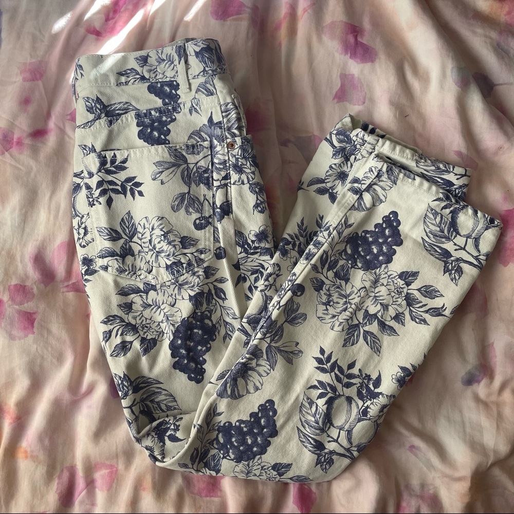 Reformation Cynthia Toile High Rise Straight Jeans